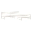 Image de Salon de jardin bois massif blanc 4 pieces 6 personnes