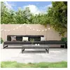 Image de Salon de jardin bois massif gris 4 pieces 6 personnes