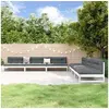 Image de Salon de jardin modulable bois massif blanc 6 pieces x 120 x 70 12 personnes