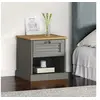 Image de Table de chevet VIGO gris 42x35x40 cm bois de pin massif