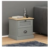 Image de Table de chevet VIGO gris 42x35x42 cm bois de pin massif