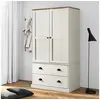 Image de Garde-robe VIGO blanc 90x55x170 cm bois massif de pin353164
