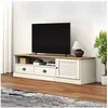 Image de Meuble TV VIGO blanc 156x40x40 cm bois massif de pin