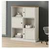 Image de Bibliothèque VIGO blanc 90x35x114,5 cm bois massif de pin353182