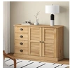 Image de Buffet avec Tiroirs, Armoire de Rangement avec Compartiment, Meuble de Cuisine Salon Couloir Intérieur, Moderne, Bois Massif de Pin 353187