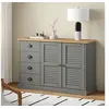 Image de Dressoir met lades VIGO 113x40x75 cm massief grenenhout grijs353189