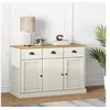 Image de Buffet avec tiroirs VIGO 113x40x75 cm blanc bois massif de pin353191