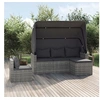 Image de Ensemble de canapés de jardin 4pcs coussins gris résine tressée 3186649