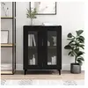 Image de Buffet noir 69,5x34x90 cm bois d ingénierie