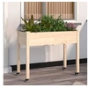 Image de Jardinière sur roues avec doublure 118x59x80 cm bois de sapin 3157826