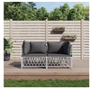 Image de Salon de jardin modulable acier blanc 2 pieces 72 x 72 2 personnes