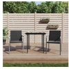 Image de Ensemble à Manger de Jardin avec Coussins 3 pcs, Chaises à Manger avec Accoudoirs, Ensemble de Meubles avec Table, 3186939