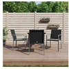 Image de Ensemble à Manger de Jardin avec Coussins 5 pcs, Chaises à Manger avec Accoudoirs, Ensemble de Meubles avec Table, 3186940