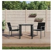 Image de Ensemble à manger de jardin 3 pcs coussins résine tressée acier 3186955