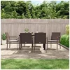 Image de Ensemble à manger de jardin 7 pcs coussins résine tressée acier 3186958