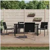 Image de Ensemble à manger de jardin 5 pcs coussins résine tressée acier 3186959