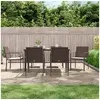 Image de Ensemble à manger de jardin 7 pcs coussins résine tressée acier 3186962