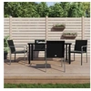 Image de Ensemble à manger de jardin 5 pcs coussins résine tressée acier 3186963