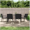 Image de Ensemble à manger de jardin 7 pcs coussins résine tressée acier 3186964