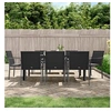 Image de Ensemble à manger de jardin 9 pcs coussins résine tressée acier, ensemble à manger, ensemble à manger d'extérieur, ensemble de mobilier d'extérieur