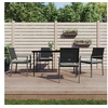 Image de Ensemble à manger de jardin 5 pcs coussins résine tressée acier 3187005