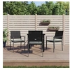 Image de Ensemble à manger de jardin 5 pcs coussins résine tressée acier 3187018