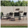 Image de Ensemble à manger de jardin 5 pcs coussins résine tressée acier 3187025