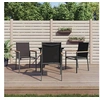 Image de Ensemble à manger de jardin 5 pcs noir textilène et acier, ensemble à manger, ensemble à manger d'extérieur, ensemble 3187034