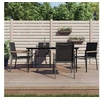 Image de Ensemble à manger de jardin 5 pcs noir textilène et acier, ensemble à manger, ensemble à manger d'extérieur, ensemble 3187037