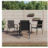 Image de Ensemble à manger de jardin 5 pcs noir textilène et acier 3187042
