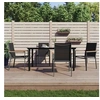 Image de Ensemble à manger de jardin 5 pcs noir textilène et acier 3187045