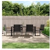 Image de Ensemble à manger de jardin 7 pcs noir textilène et acier 3187047