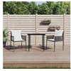 Image de Ensemble à manger de jardin 3 pcs coussins résine tressée acier 3187049