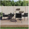 Image de Ensemble à manger de jardin 5 pcs coussins résine tressée acier 3187055