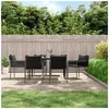 Image de Ensemble à manger de jardin 7 pcs coussins résine tressée acier 3187056