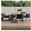 Image de Ensemble à manger de jardin 5 pcs coussins résine tressée acier, ensemble à manger, ensemble à manger d'extérieur, 3187059