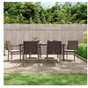 Image de Lot de 6 chaise H. 84 cm empilable non pliable en rotin exterieur marron