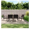 Image de Lot de 6 chaise en rotin empilable non pliable exterieur H. 83 cm marron