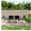 Image de Lot de 6 chaise exterieur empilable non pliable en resine tressee H. 89 cm noir