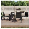 Image de Lot de 4 chaise exterieur non pliable en acier H. 90 cm noir