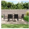 Image de Lot de 6 chaise en acier empilable non pliable H. 90 cm exterieur gris