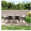 Image de Lot de 6 chaise en rotin empilable non pliable H. 83 cm exterieur marron