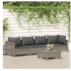 Image de Salon de jardin modulable resine tressee gris 5 pieces x 63 x 55.5 5 personnes