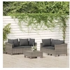 Image de Salon de jardin modulable resine tressee gris 5 pieces x 63 5 personnes