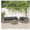 Image de Salon de jardin modulable resine tressee gris 6 pieces 63 x 63 x 55.5 6 personnes