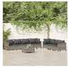 Image de Salon de jardin modulable resine tressee gris 8 pieces x 63 x 55.5 8 personnes