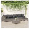 Image de Salon de jardin modulable resine tressee gris 6 pieces 63 x 63 x 55.5 5 personnes