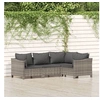Image de Salon de jardin modulable resine tressee gris 4 pieces 63 x 63 x 55.5 4 personnes