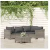 Image de Gris salon de jardin modulable 5 pieces resine tressee 63 x 63 x 55.5 5 personnes