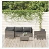 Image de Salon de jardin modulable 6 pieces gris resine tressee 63 x 63 x 55.5 cm 6 personnes